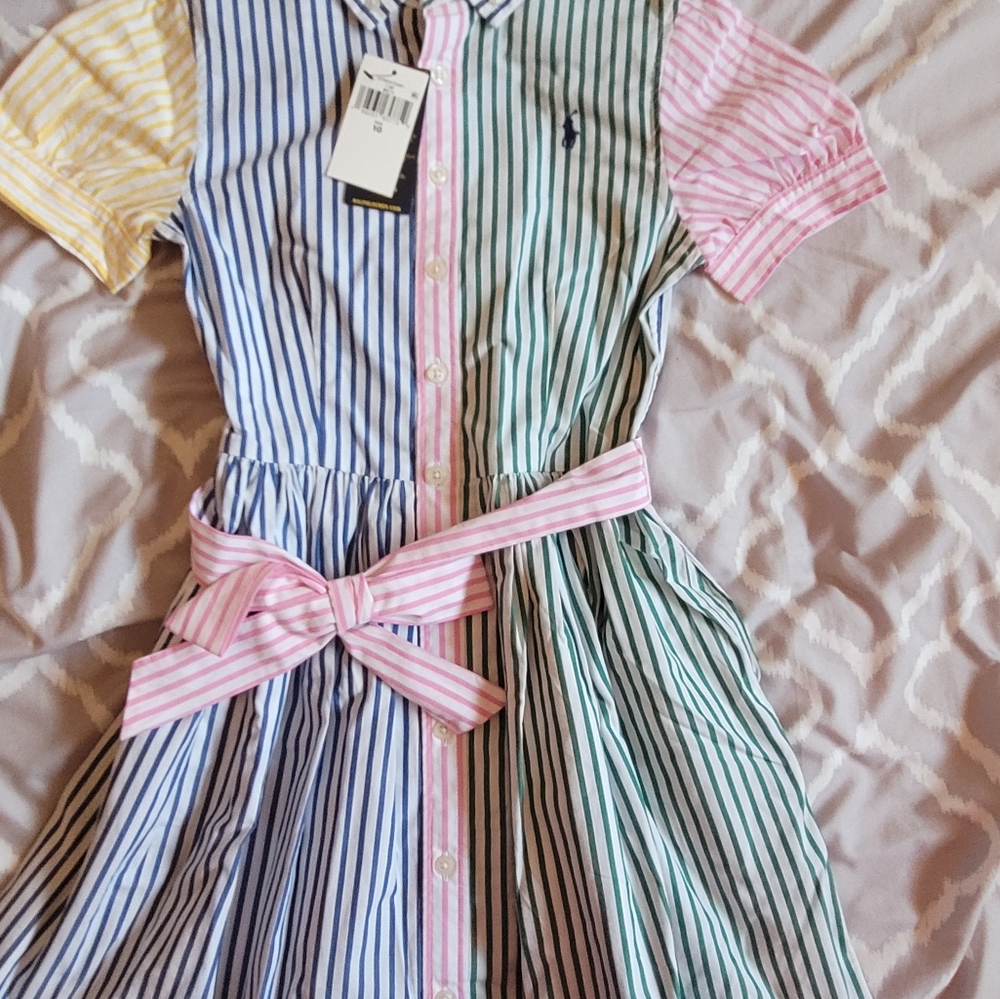 Cute Girl's Multi colour Ralph Lauren Dress Size 10